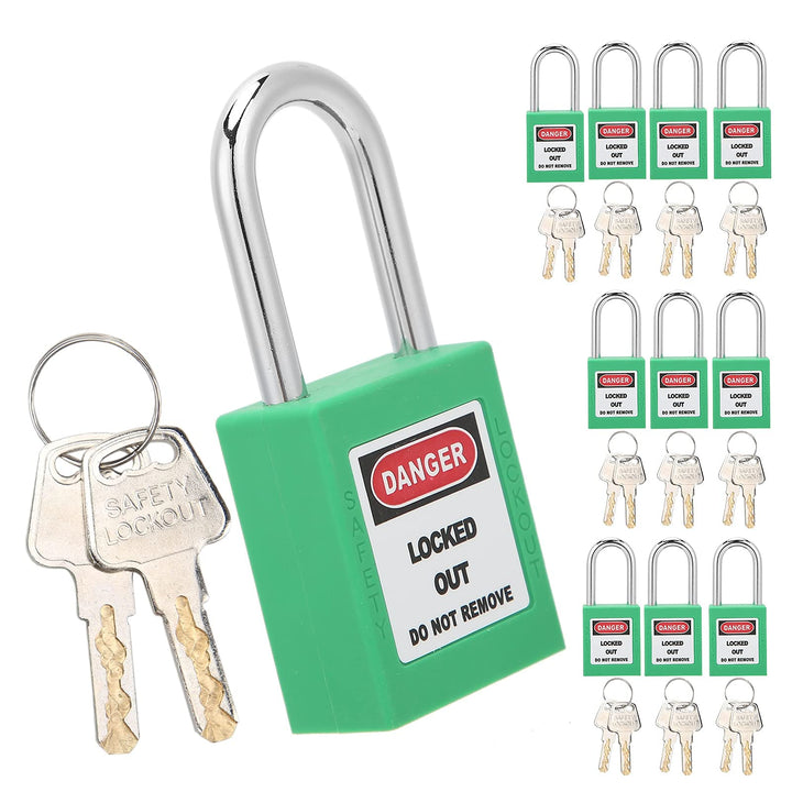 Lockout Tagout Schloss, 10er-Set 38 mm Lockout-Schloss Lockout Vorhängeschloss Gleichschliessend Nyl