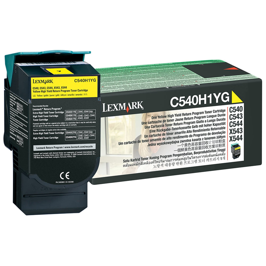Lexmark C540H1YG C540, C543, C544, X543, X544 Tonerkartusche 2.000 Seiten Rückgabe, gelb YELLOW, YEL