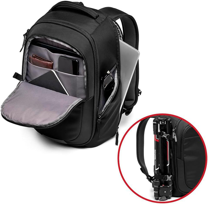 Manfrotto Befree Advanced Alu-Reisestativ mit 4 Segmenten und Kugelkopf, schwarz, Advanced Gear III