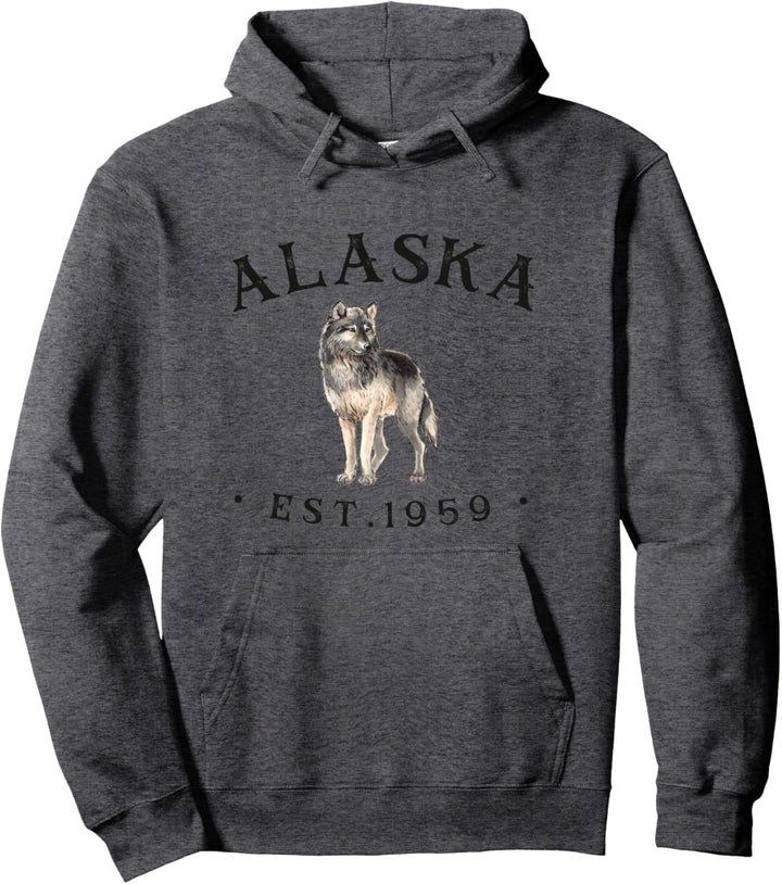 Alaska Hoodie für Herren Damen | Cooler Alaskan Wolf Pullover Hoodie