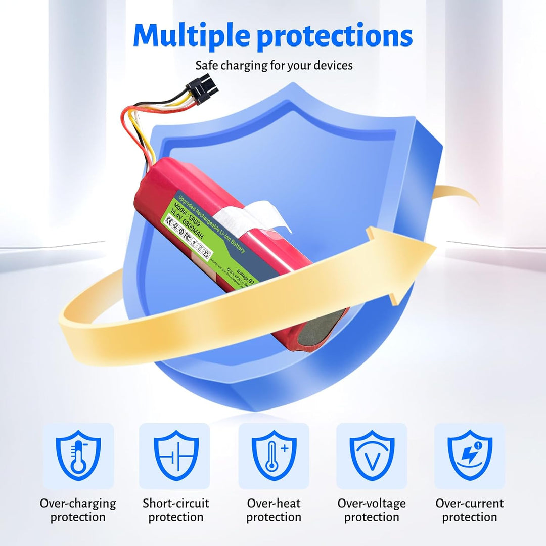 14,4V 6800mAh Li-ion Ersatzakku für Xiaomi Roborock S5 S50 S6 S7 S5 Max Mijia Roborock s51 s502-00 R