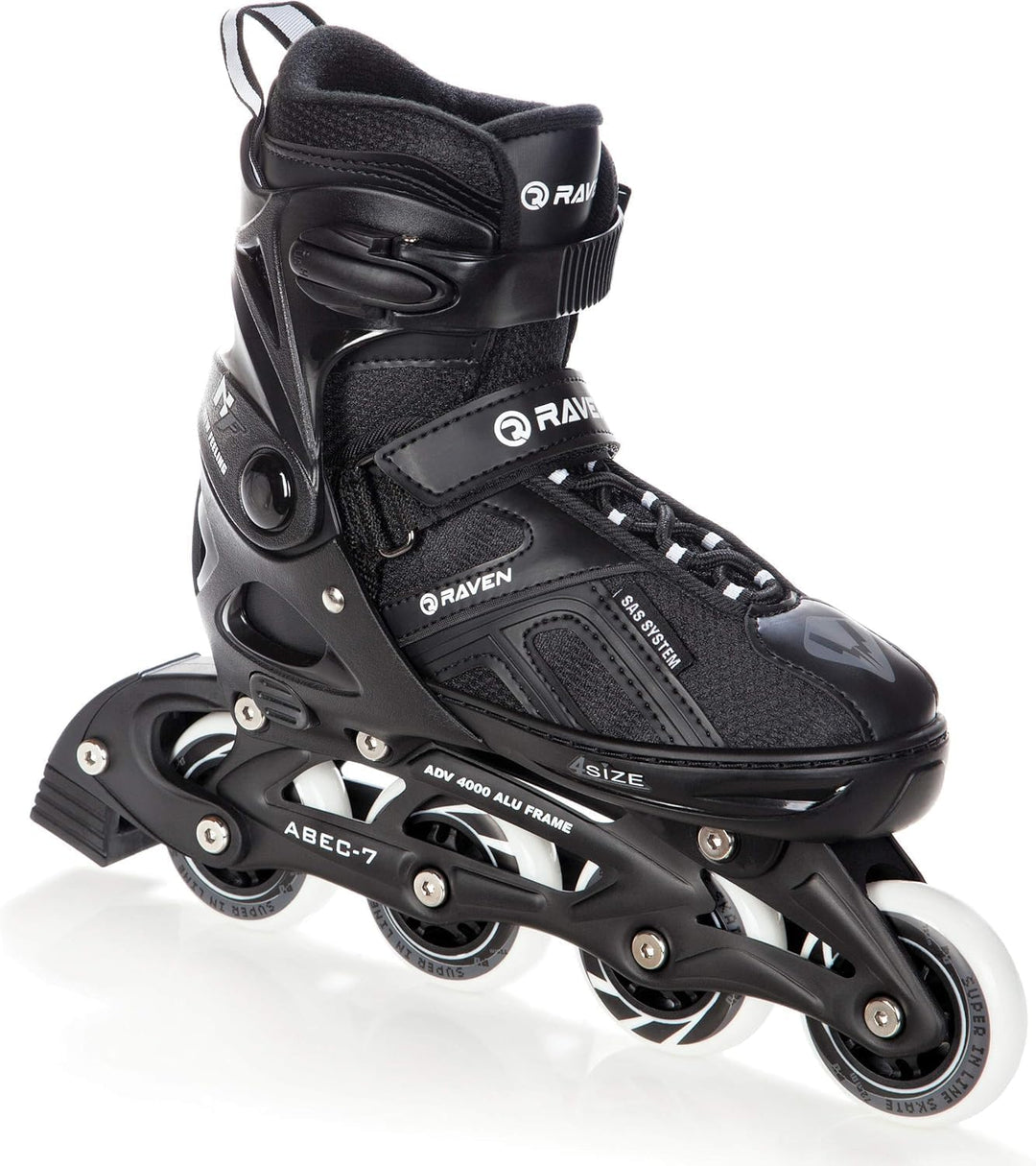 Inlineskates Inliner Raven Pulse verstellbar optional als 2in1 Inlineskates/Schlittschuhe 37-40 (23,