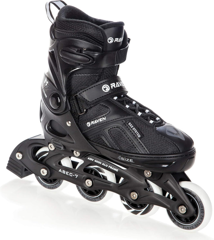 Inlineskates Inliner Raven Pulse verstellbar optional als 2in1 Inlineskates/Schlittschuhe 37-40 (23,