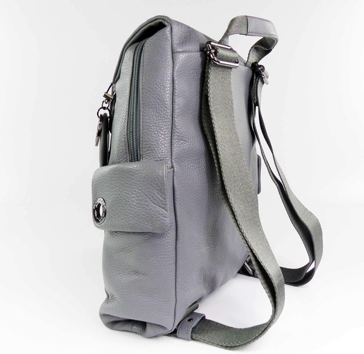 Mandarina Duck Mellow Leather Rucksack grau