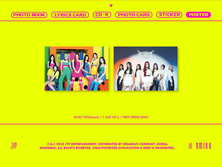 JYP Entertainment - ENTWURF [Light ver.] 2nd Single Album+Folded Poster, JYPK1480