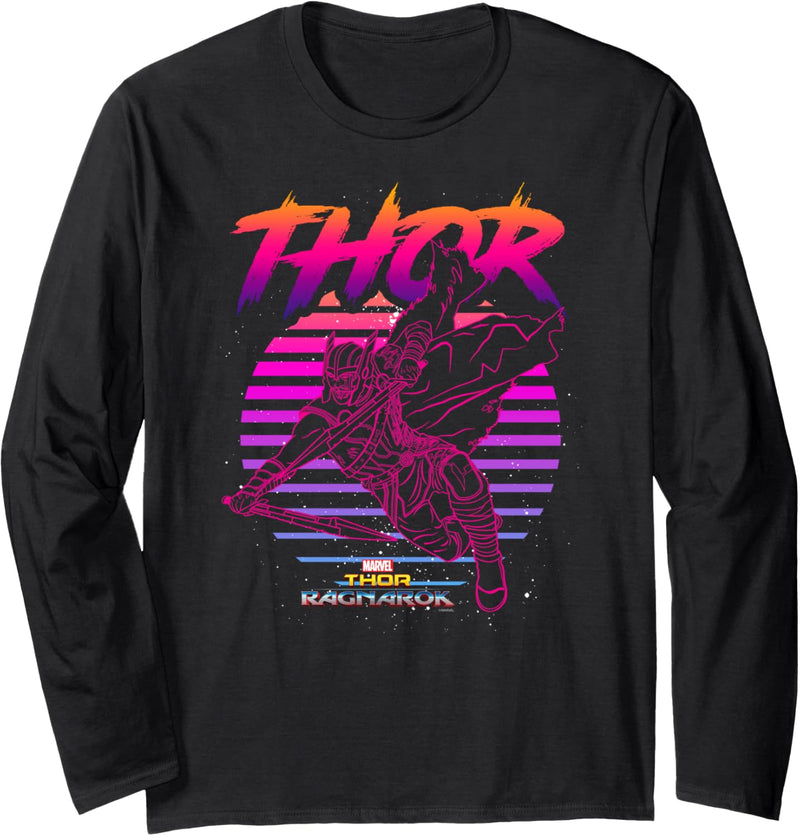 Marvel Thor: Ragnarok Thor Retro Style Outline Langarmshirt