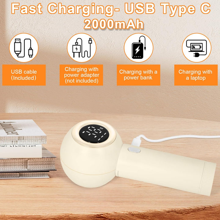 Fusselrasierer Elektrisch, 2000mAh Fusselentferner für 3 Einstellbaren Leistungsstufen, mit Typ-C-La