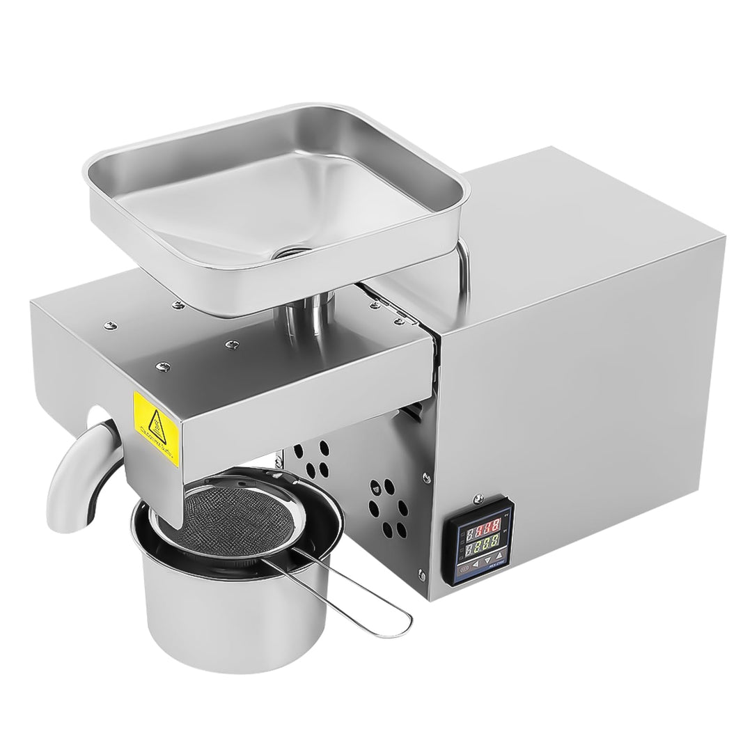 öLpressmaschine Automatische,Elektrische öLpresse,Lcd-Anzeige öLmüHle Mit öLablassbecher Und Filter,