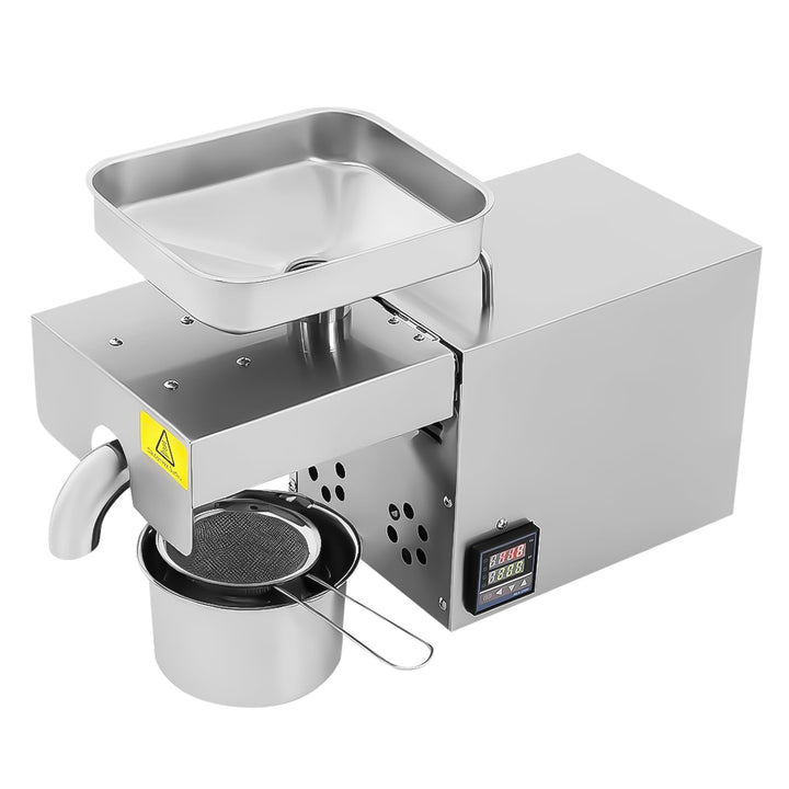 öLpressmaschine Automatische,Elektrische öLpresse,Lcd-Anzeige öLmüHle Mit öLablassbecher Und Filter,