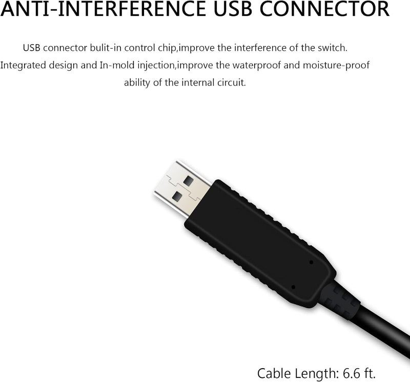 USB-Fusspedal, optische Schalter-Steuerung, USB, DREI Fussschalter für PC, Computer, Tastatur, Maus,