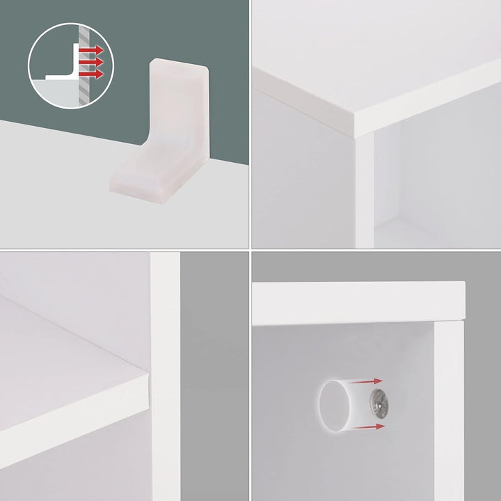 VASAGLE Bücherschrank, Bücherregal, mit 8 Fächern, Büroregal, Würfelregal, Standregal, für Wohnzimme