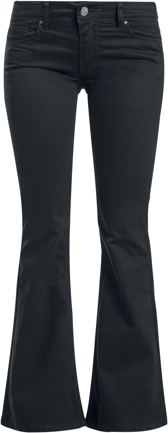 Black Premium by EMP Damen Schwarze Jeans mit Schlag 30W / 32L Schwarz, 30W / 32L Schwarz