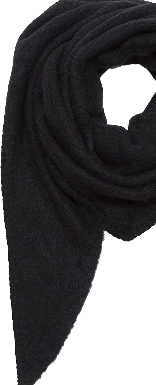Faera XXL Dreieckstuch Bouclé elastisch weiches cozy Material Einheitsgrösse Schwarz, Einheitsgr