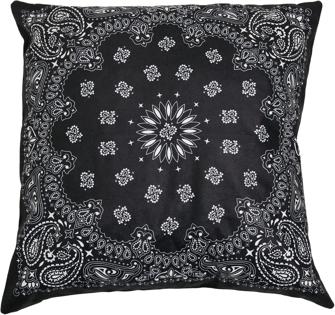 Urban Classics Accessoires Bandana Print Cushion Set Einheitsgrösse Black/White, Einheitsgrösse Blac