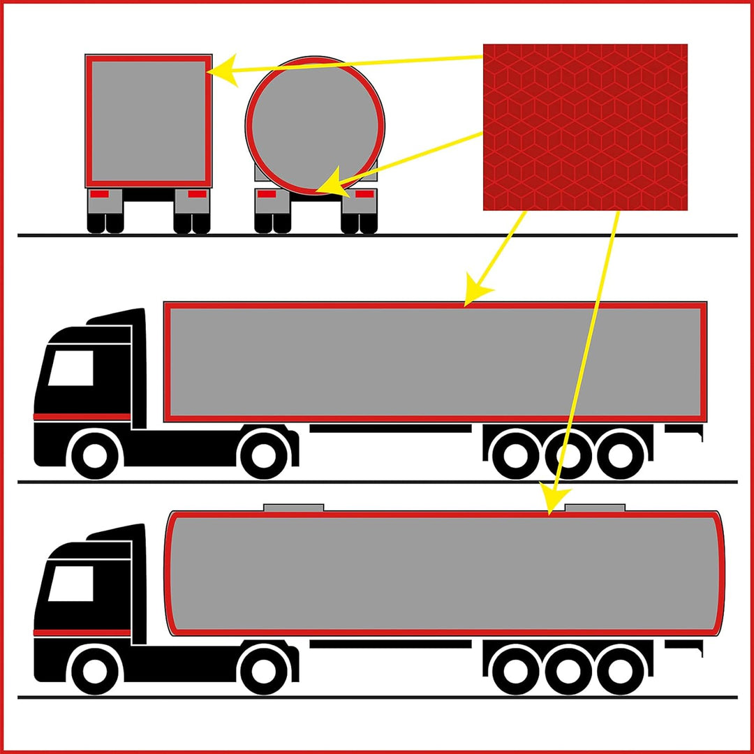 (2,66€/m) 3M Diamond Grade 997S Konturmarkierung segmentiert für Planenaufbauten für LKW Anhänger Re