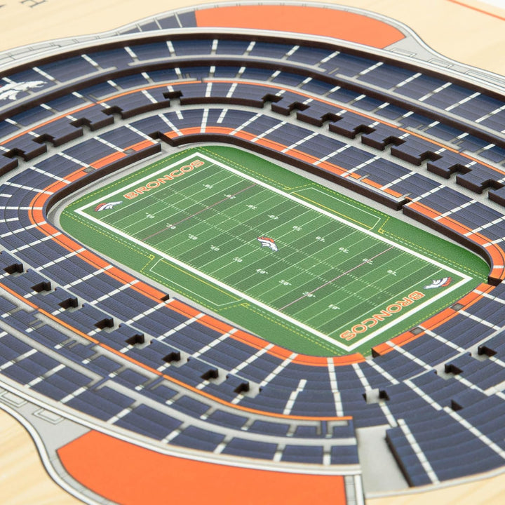 YouTheFan NFL 5-lagiges StadiumView Wandbild Denver Broncos, Denver Broncos