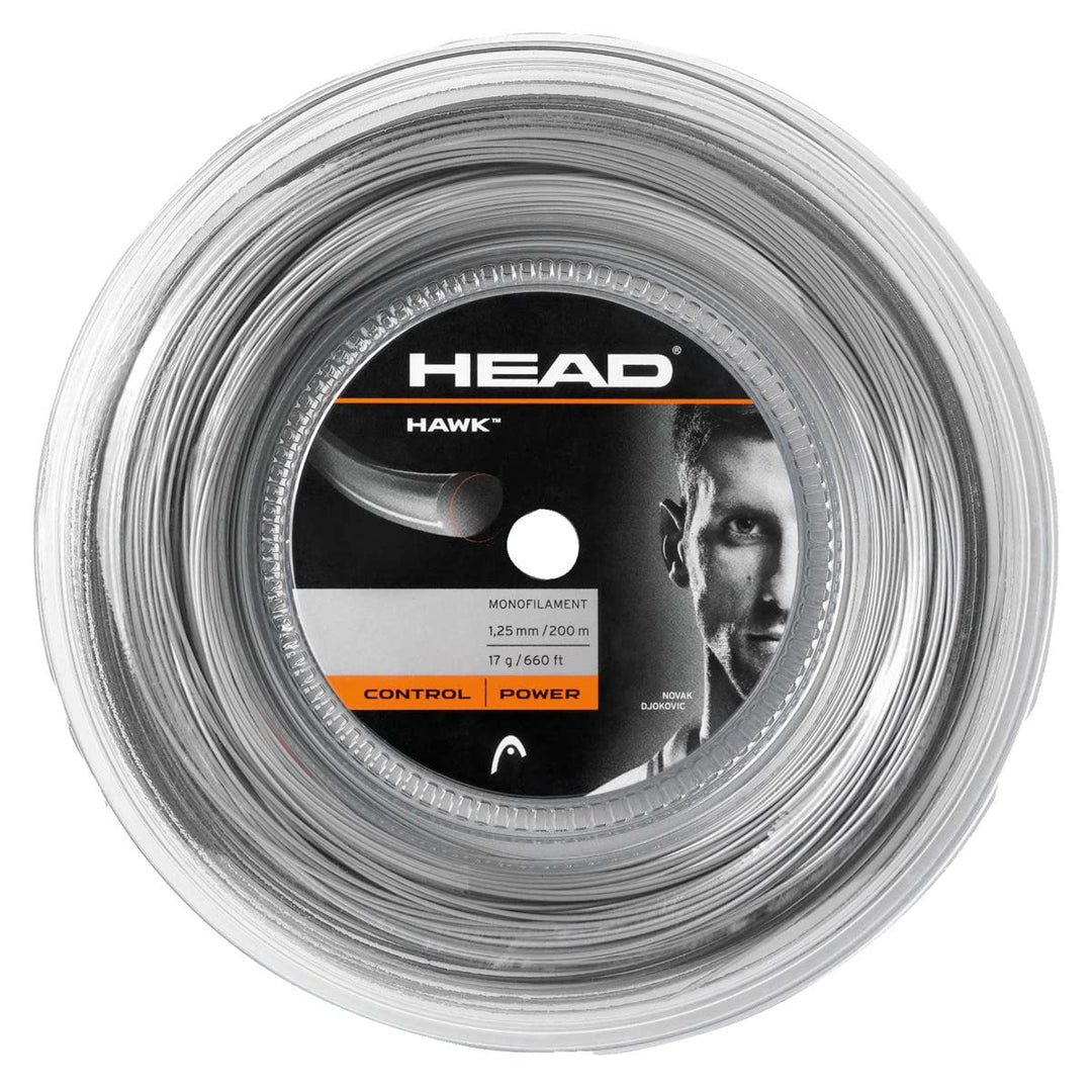 HEAD Hawk Rolle 200 Tennis-Saite 17 grey, 17 grey