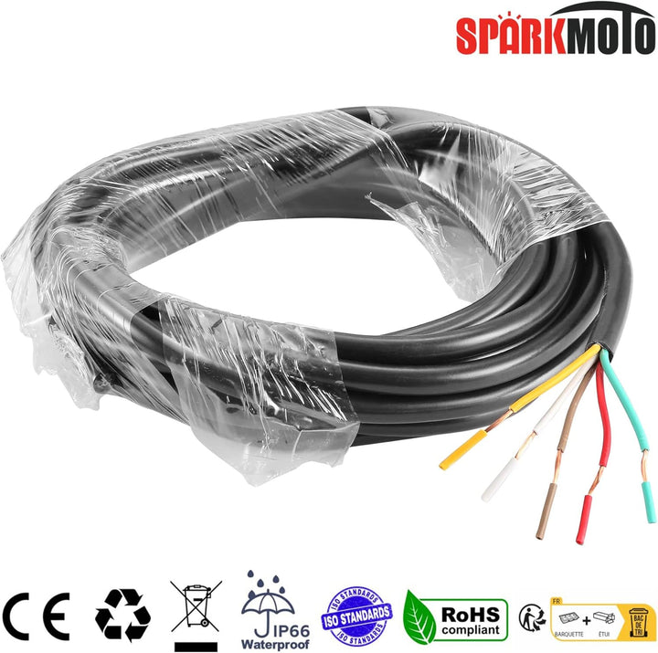 5m Fahrzeugleitung Rundkabel 5 adriges Elektrokabel FLRYY KFZ Anhängerkabel nach ISO 6722, ISO 1724,