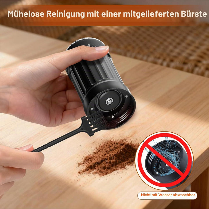 Kaffeemühle Manuell mit Keramischem Mahlwerk, 40 Präzise Einstellbare Mahlgrade für French Press, Po