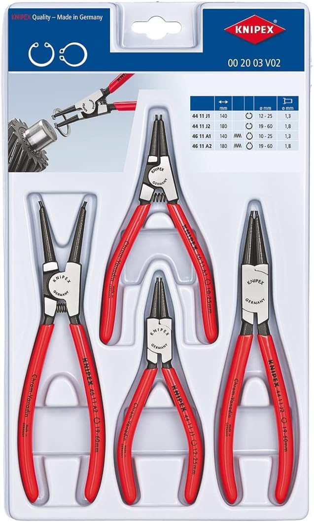 Knipex Sicherungsringzangen-Set (SB-Karte/Blister) 00 20 03 V02