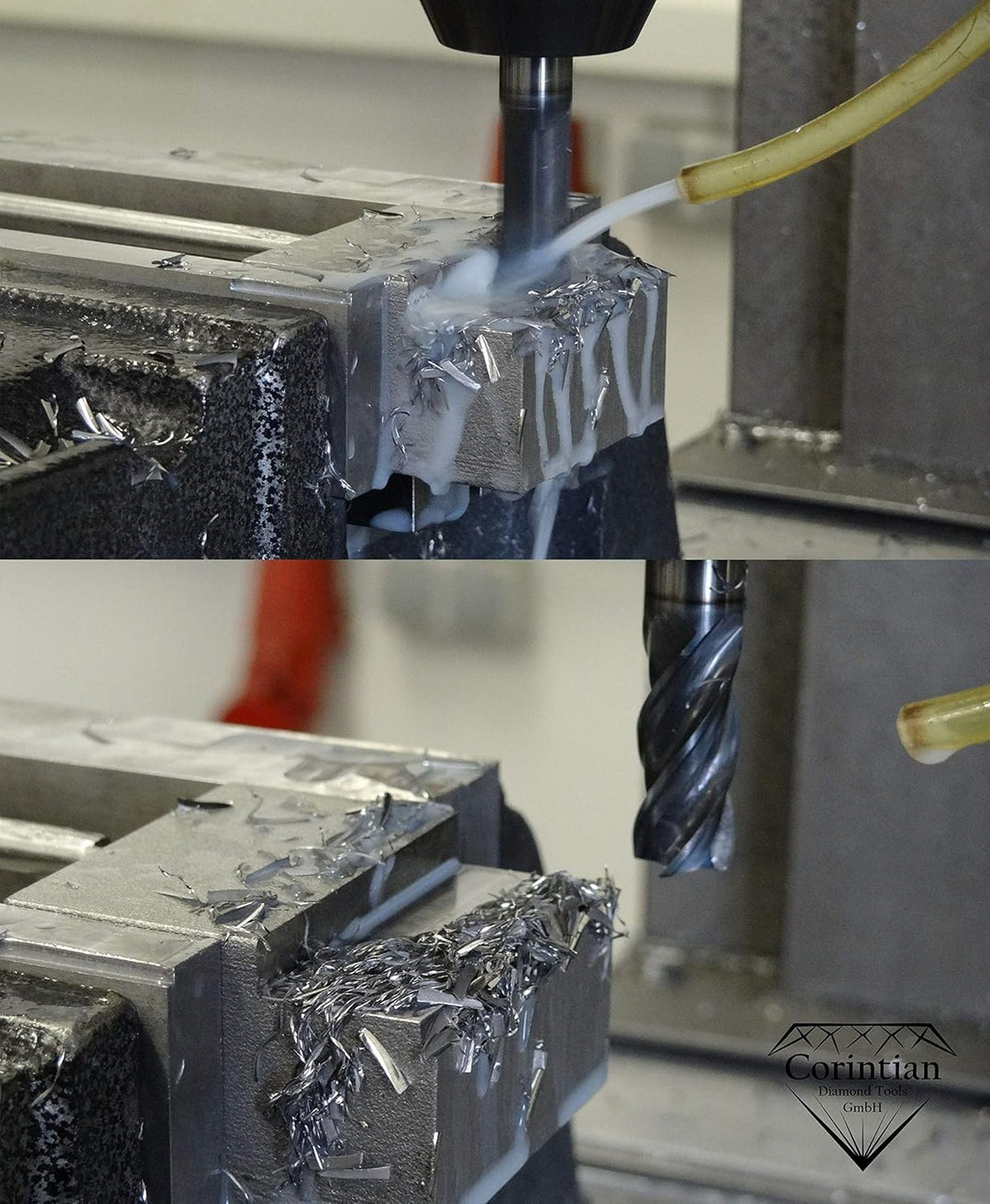 VHM Schaftfräser 4 Zähne - AlTiN Beschichtung, Ø 1-20mm, High Performance Cutting HPC geeignet - Ø 8