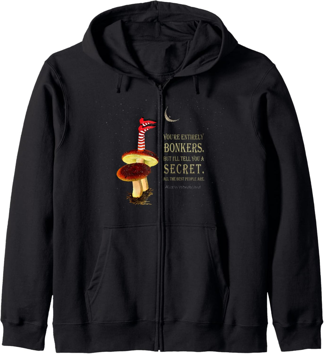 Crazy Wonderland - Alice In Wonderland Quote Kapuzenjacke