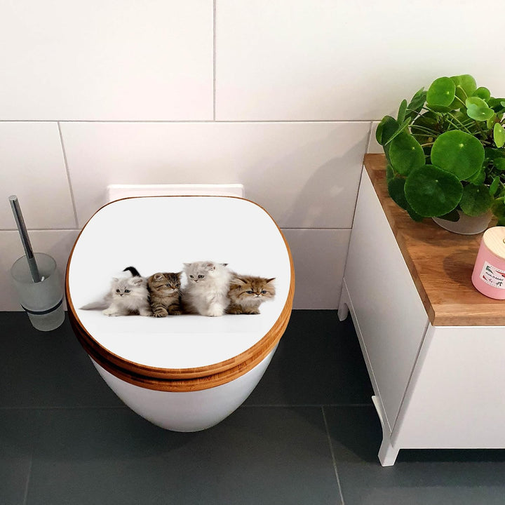 banjado Design WC Sitz Bambus Absenkautomatik 45,8x37,5cm - Toilettendeckel mit Absenkautomatik Holz