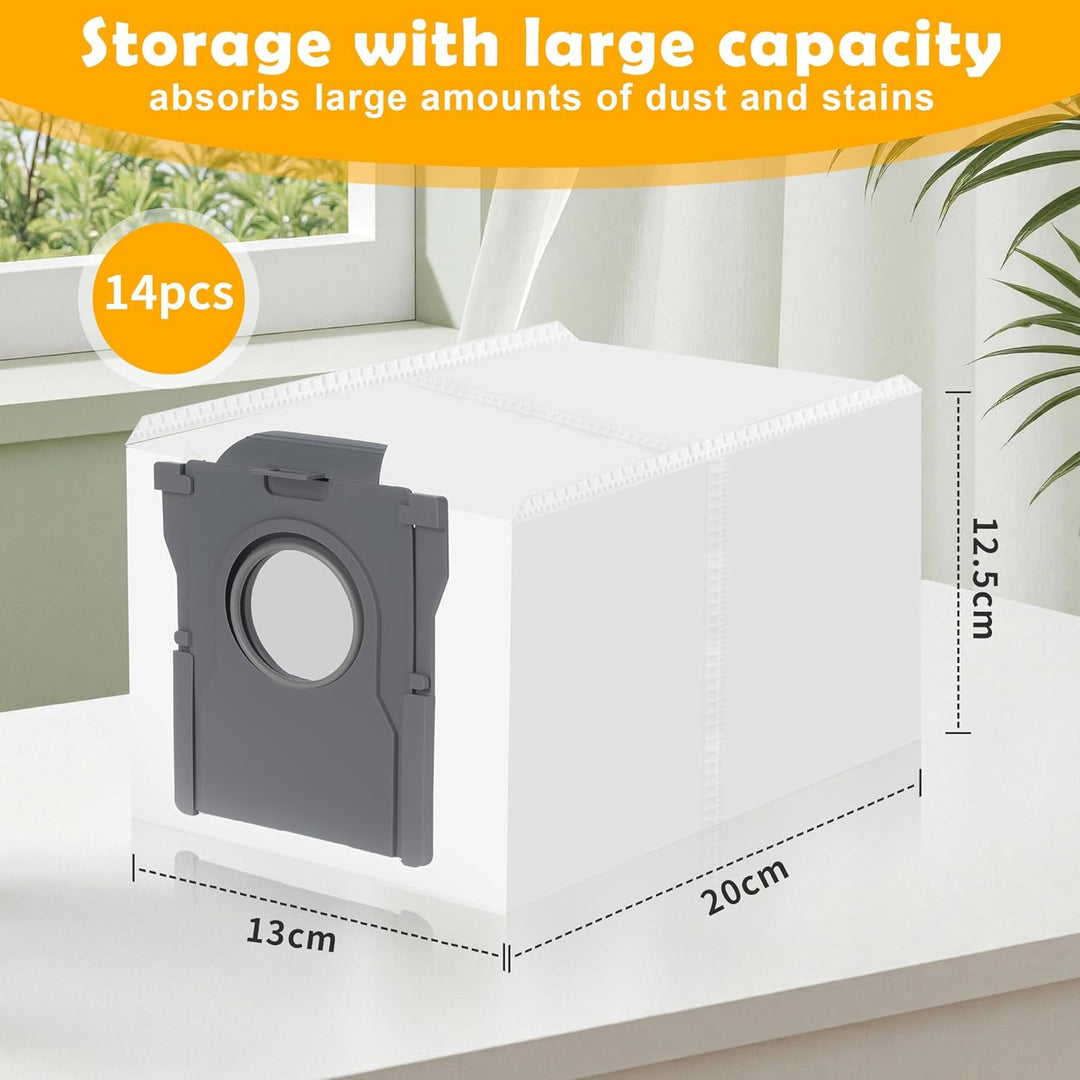 14 Stück Staubbeutel, kompatibel mit Dreame L10/L10s/L20/X20/X30/X40/X50/L40/L50 Ultra, Mova P10/E30