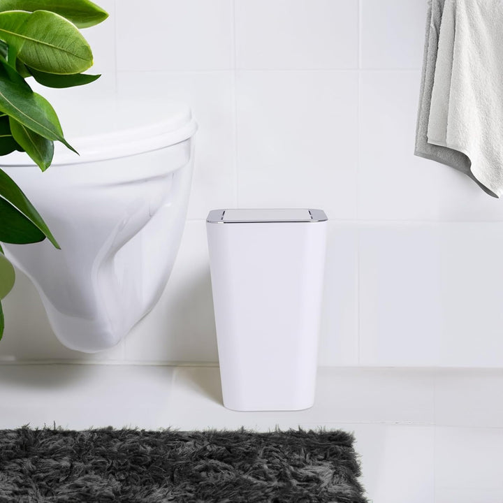 WENKO Kosmetikeimer Mod. Candy 6 lrt., Hygieneeimer, Badezimmer-Mülleimer mit Schwingdeckel ideal fü