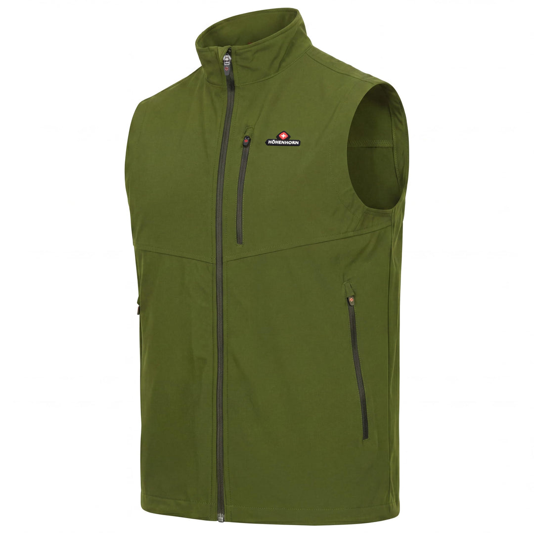 Höhenhorn Allalin Herren leichte Weste Softshell Outdoor Jogging Softshellweste Jacke S Grün, S Grün