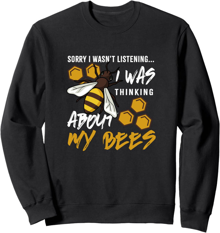 Nachdenken über Bienen Lustiger Imker Honig Sweatshirt