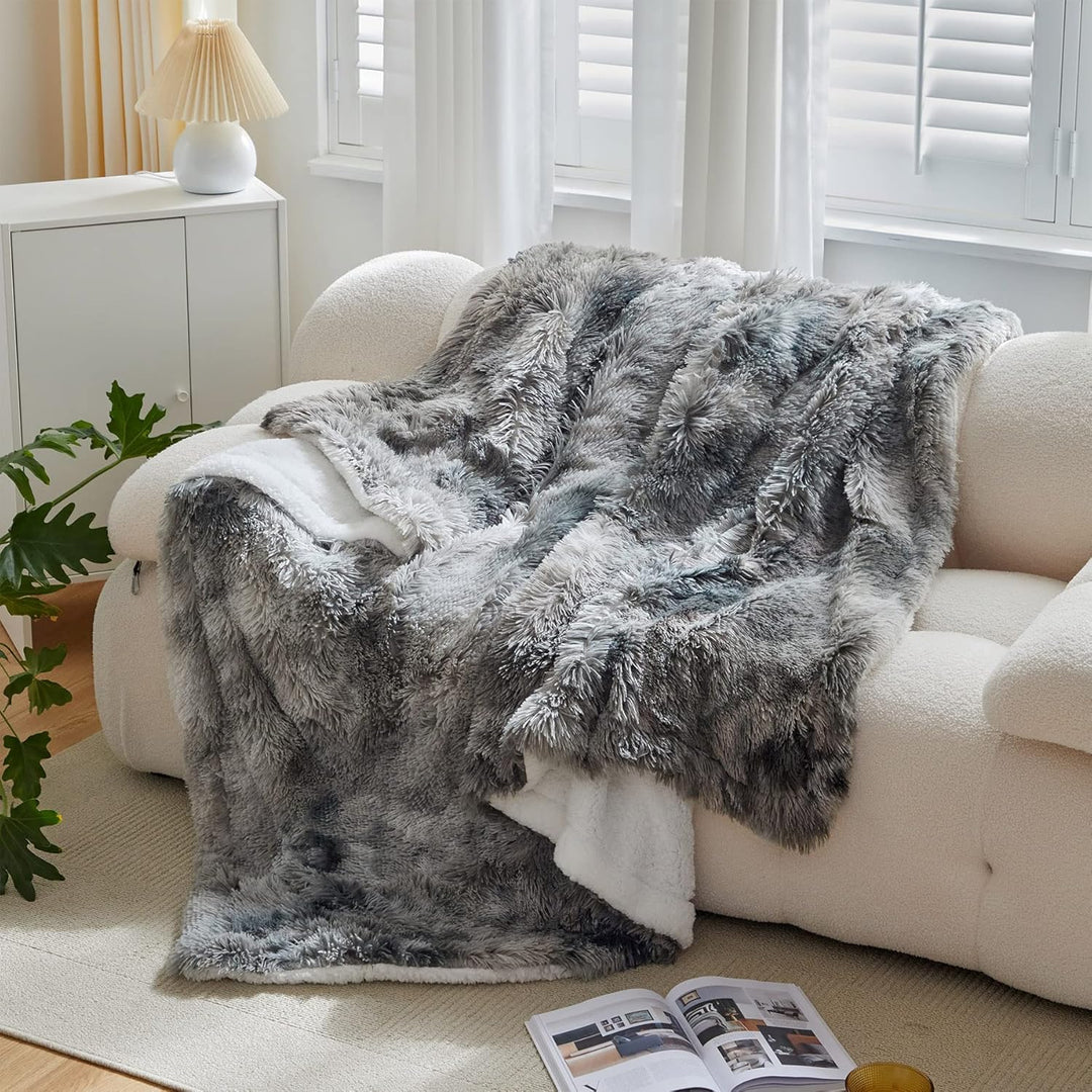 Wajade Kunstfelldecke – Sherpa Schafdecke – Comfort fleecedecke – wolldecke Couch und Bett Decken– 1