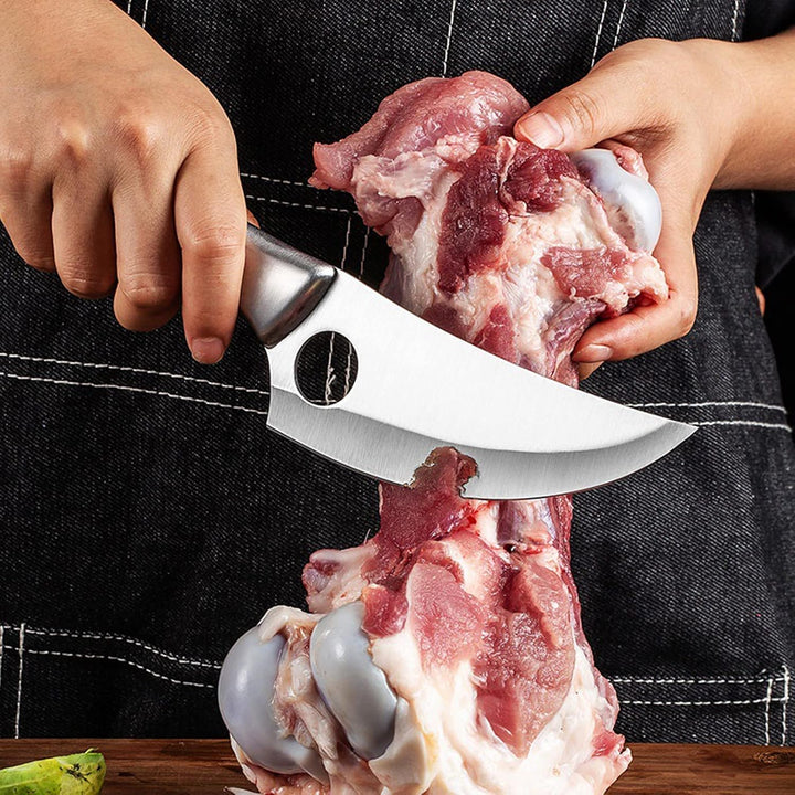 japanisches Kochmesser SK5 High Carbon Stahl Küche Kochmesser Outdoor Camping Kochen mit Lederscheid