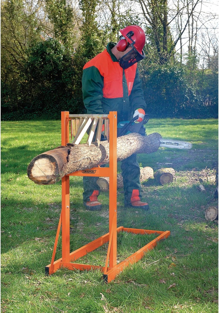 Draper Log stehen für Kettensäge, Holz, orange, 112.1 x 40.6 x 5.5 cm,32273, 112.1 x 40.6 x 5.5 cm