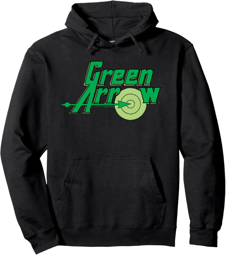 DC Comics Green Arrow Text Logo Pullover Hoodie