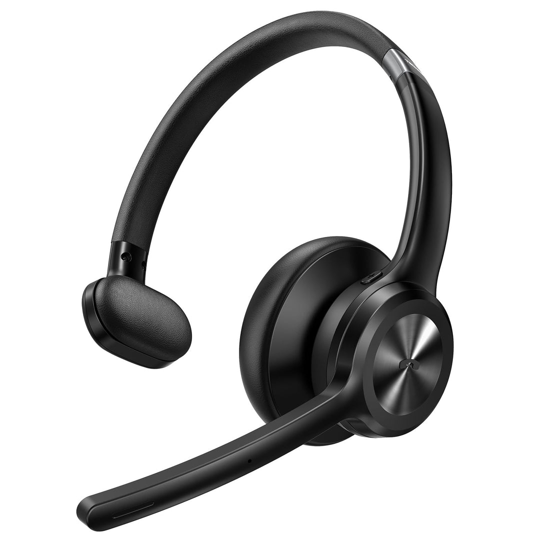 TECKNET Bluetooth Headset mit Mikrofon, Kabelloses Headset mit BT6.0 Technologie, Kopfhörer Kabellos