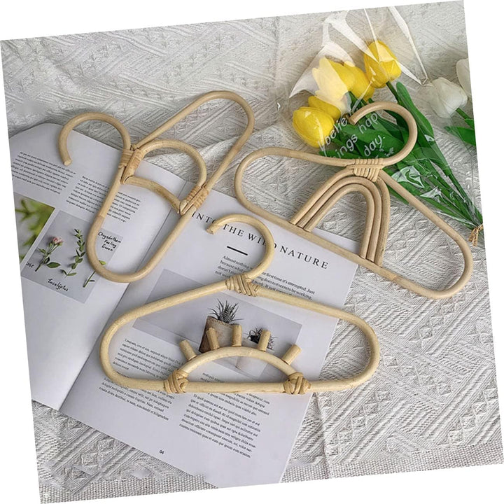 Cabilock Rattan Kinderkleiderbügel Handgemachte Kleine Kleiderbügel Für Junge Mädchen Und Junge Mädc
