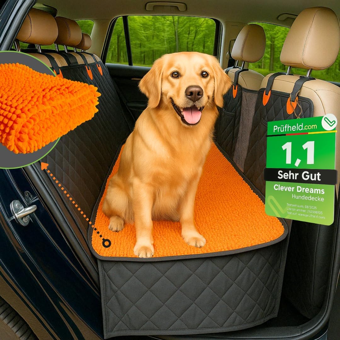 Hundedecke Auto Rückbank fester Boden mit Schmutzfangmatte abnehmbar Hundebett grosse Hunde Autoscho