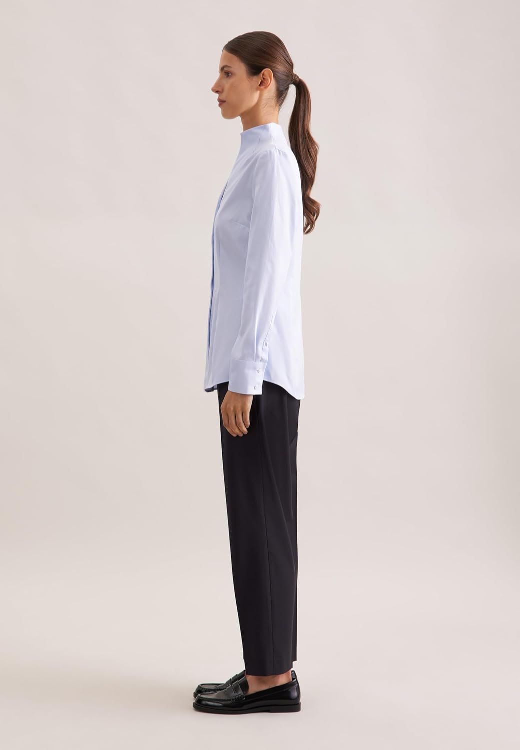 Seidensticker Damen Bluse - City Bluse - Bügelleicht - Kelchkragenbluse - Slim Fit - Langarm - 100%