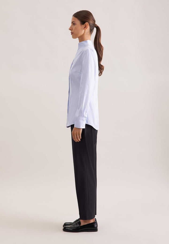 Seidensticker Damen Bluse - City Bluse - Bügelleicht - Kelchkragenbluse - Slim Fit - Langarm - 100%