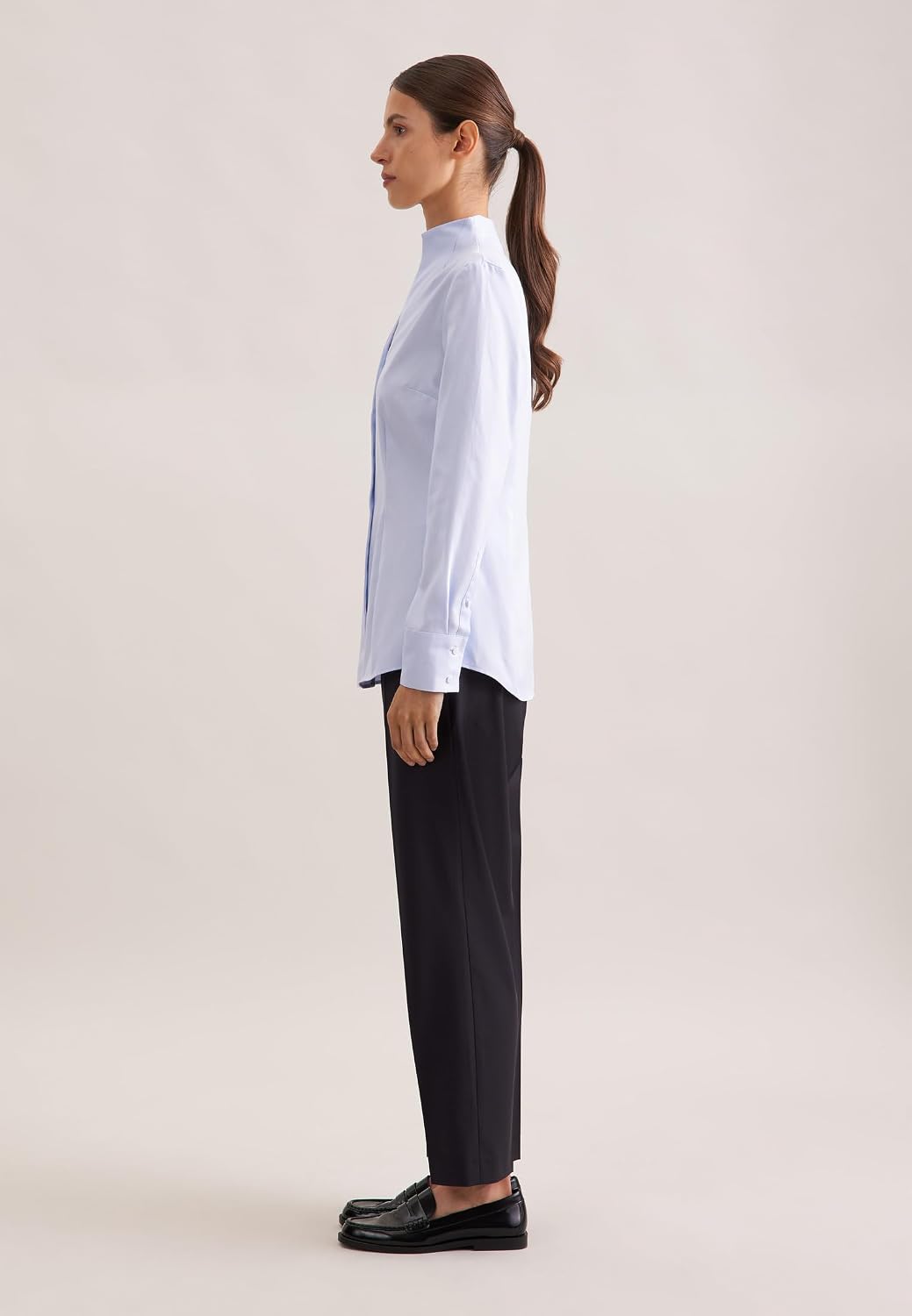 Seidensticker Damen Bluse - City Bluse - Bügelleicht - Kelchkragenbluse - Slim Fit - Langarm - 100%