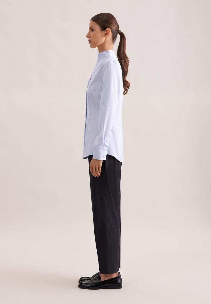 Seidensticker Damen Bluse - City Bluse - Bügelleicht - Kelchkragenbluse - Slim Fit - Langarm - 100%