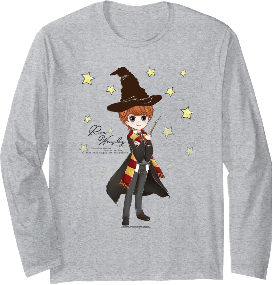 Harry Potter Ron Weasley Quote and Stars Langarmshirt
