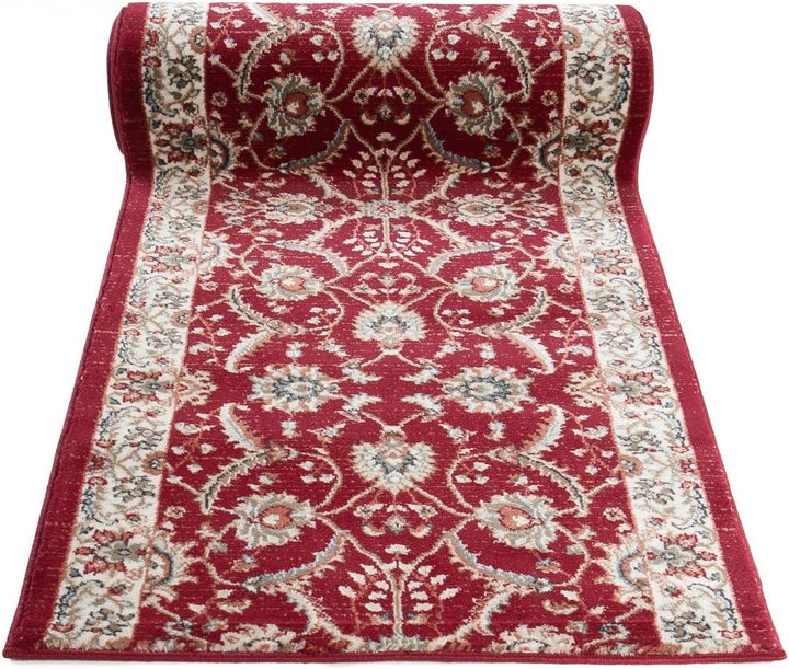 Carpeto Rugs Blumen Teppich Läufer Flur - Orientalisch Teppichläufer - Kurzflor, Weich - Flurläufer