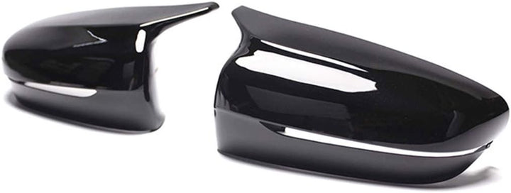 GSRECY Schwarz glänzend Seitenspiegel Abdeckkappen Kompatibel mit 2017-2020 BMW G30 G31 G20 G11 G12
