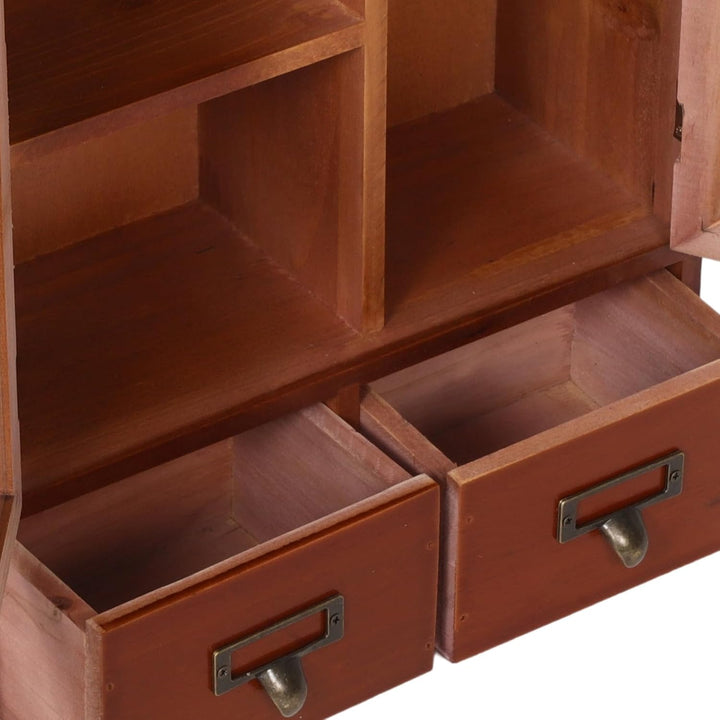 LIFKOME Vintage Holz Wandschrank Mit Doppeltüren Mini Aufbewahrungsschrank Für Küche Und Badezimmer