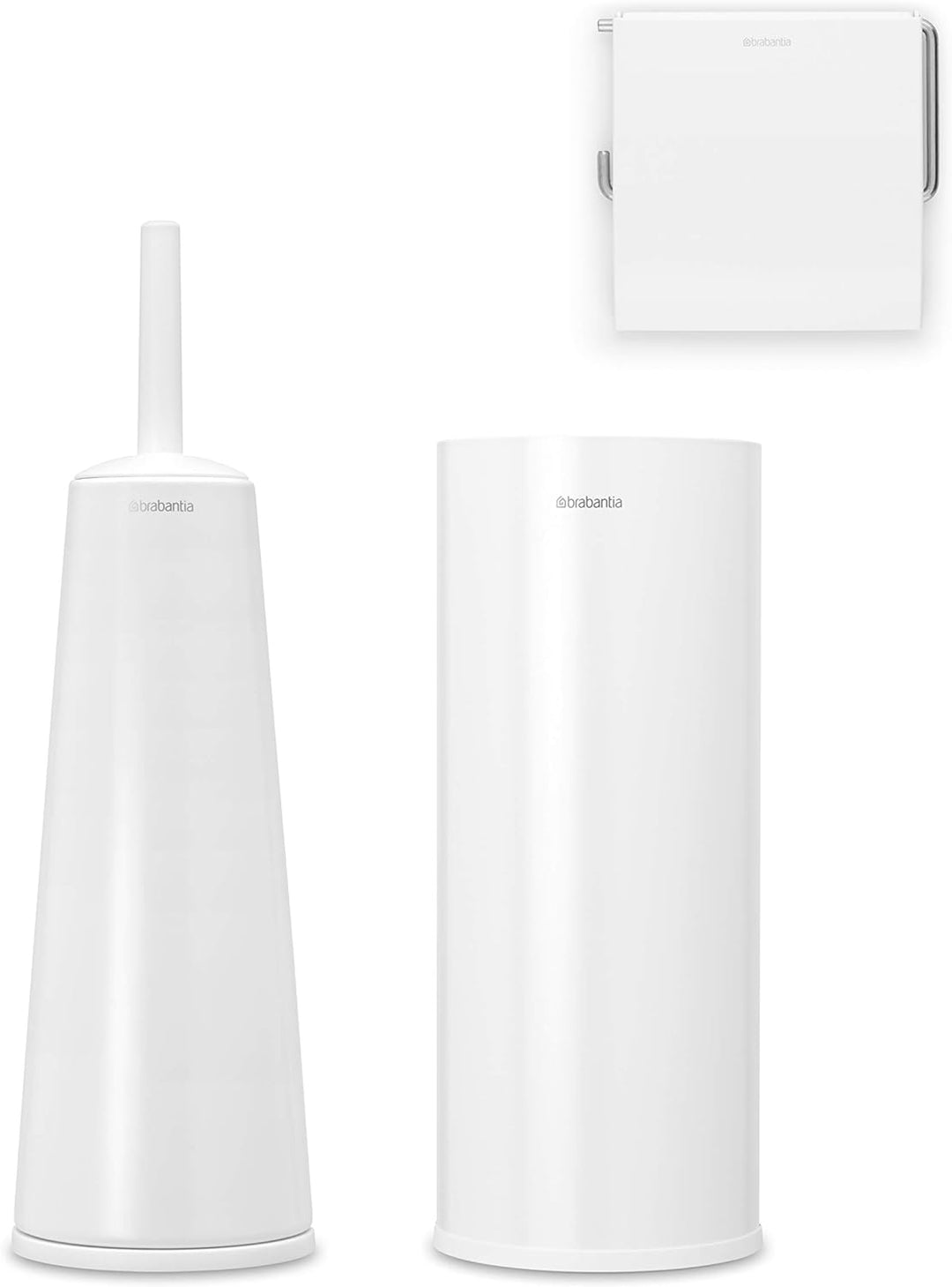 Brabantia Renew Collection WC-Garnitur, Stahl, Weiss, Einheitsgrösse White, White