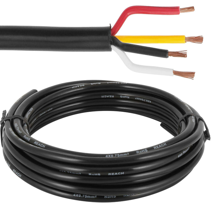 ETUKER Fahrzeugkabel 4 adrig 5M Kabel Anhänger 4 polig Camping Fahrzeugleitung Kabelquerschnitt 4X 0