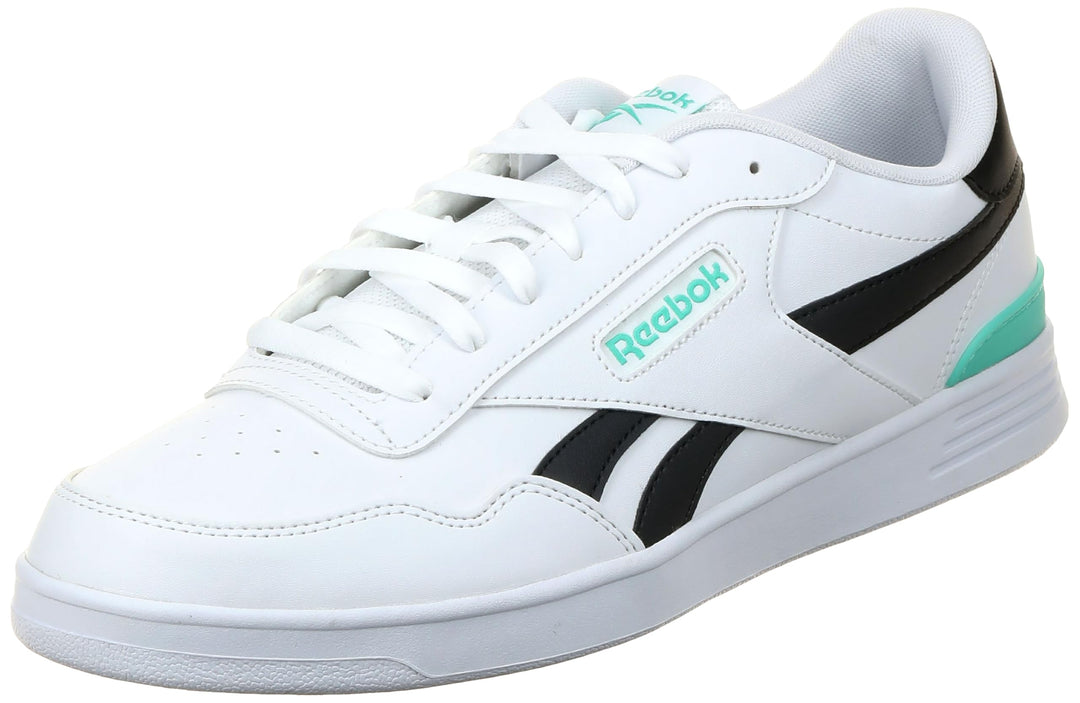 Reebok Unisex Court Advance ClipSneaker 35 EU White Black Teamteal, 35 EU White Black Teamteal
