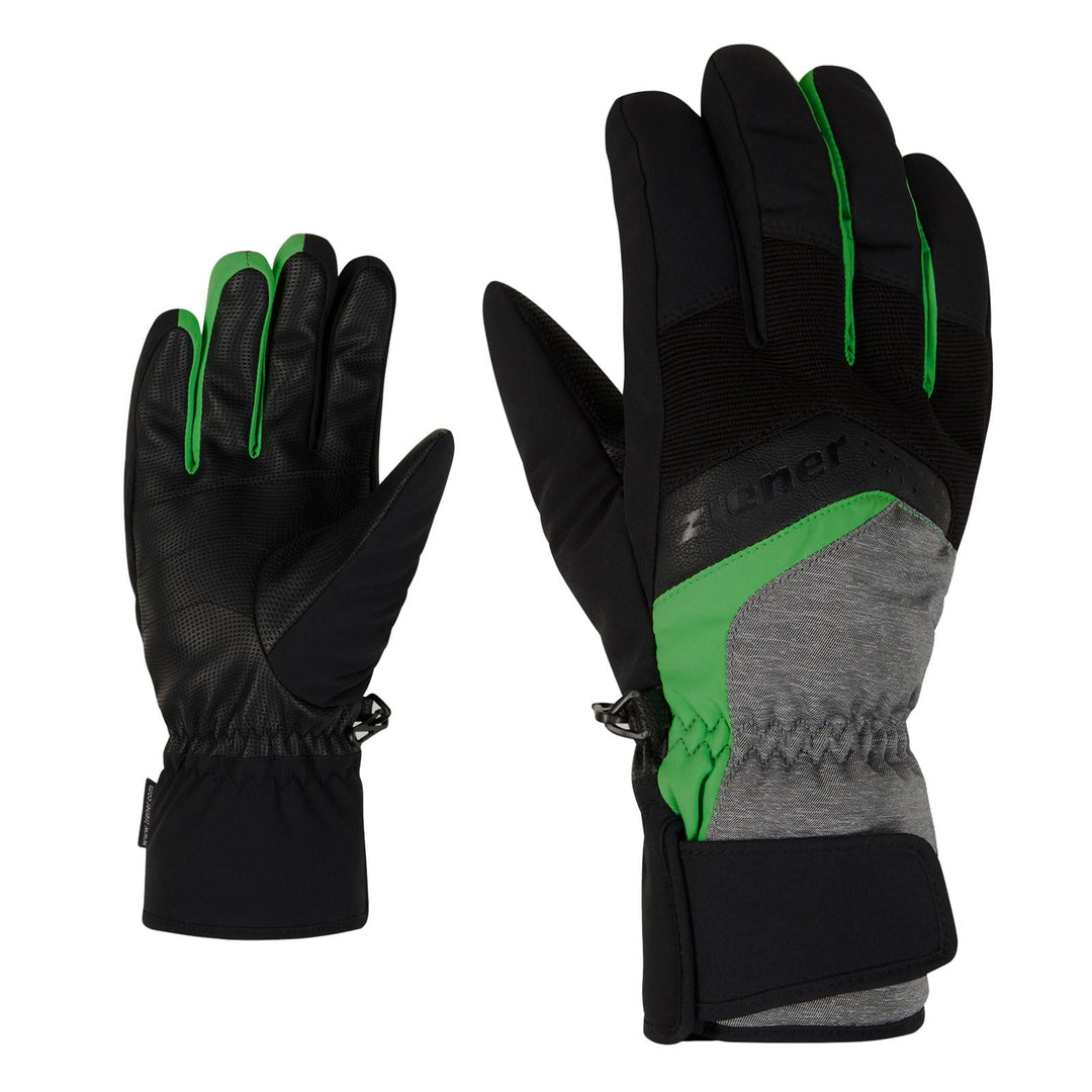 Ziener Herren Gabino Ski-Handschuhe/Wintersport |warm, Atmungsaktiv -822847 Dark Melange Pale Green